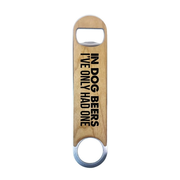 Torched Wood Speed Bottle Opener 7" x 1.5" x 0.25" (In Dog Beers)