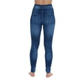 thumbnail image 3 of Just Love Women's Denim Wash Leggings - Stretchy and Comfortable Skinny Pants (Blue Basic, Small / Medium), 3 of 3