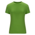 thumbnail image 4 of Giftesty Tops for Women Short Sleeve Solid Color Basics Crewneck Casual Top Pullover T-Shirt, 4 of 8
