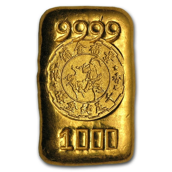 1 Tael Gold Bar - Chinese Biscuit (1.206 oz, King Fook)