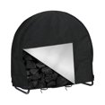 thumbnail image 2 of Heavy Duty Firewood Log Rack Cover | Waterproof Outdoor Wood Storage Cover | Anti-Wind Design with Locking Ropes | Openable Front Flap | Available in 2 Sizes (S/L), 2 of 8