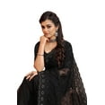 thumbnail image 5 of Ethnic Asia Net Saree Embroidered Stone Work Sari Unstitched Blouse, 5 of 5