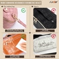 thumbnail image 5 of SUOSDEY 2 in 1 Crossbody Makeup Bag,Travel Luxury Leather Cosmetic Bag Organizer Set(Pink,Checkerboard pattern), 5 of 7