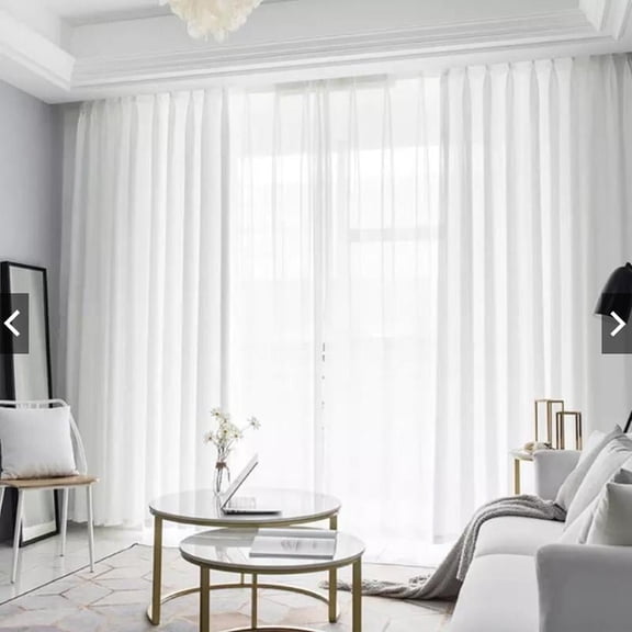 JCDY 2 Panels Solid Color White Sheer Curtains 63-108 inches Length for Bedroom Study Room Kitchen Living Room Grommet Yarn Window Drapes,Transparent Light Weight Soft Window Treatment Curtains