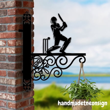 Handmadetneonsign Cricket Hanging Bracket Cricket Player Hanging Basket Hanging Bracket For Garden 041763