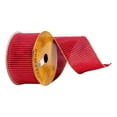 thumbnail image 2 of Vickerman Q214665 2.5 in. x 10 Yards Red with Gold Stripes Ribbon, 2 of 4