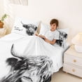 thumbnail image 3 of Erosebridal Highland Cow Kids Queen Sheet Sets, Farmhouse Animal Bed Set, 4-Piece, 3 of 5