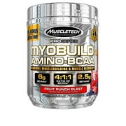 MuscleTech Myobuild BCAA Amino Acids Supplement, Muscle Building and Recovery Formula with Betaine & Electrolytes, Fruit Punch Blast, 45 Servings (416g), 14.68 Ounce