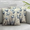 thumbnail image 3 of Shiartex Fall Floral Throw Pillow Cover Blue Tulip Flower Pillow Covers Outdoor Pillow Cases for Sofa Couch Living Room Farmhouse Home Spring Decoration, 3 of 5