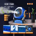 thumbnail image 4 of Ventilador nebulizador para acampar Ausic de 8 pulgadas con tanque de agua ligero de 250 ml, 4 of 6