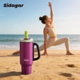 thumbnail image 5 of Sidagar 36 oz Stainless Steel Vacuum Insulated Ceramic Lined Tumbler, Fuchsia Berry Purple, 5 of 9