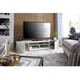 thumbnail image 5 of Modern 78.7" / 200 cm Wide TV Stand White Cabinet with Lights, for up to 90 inch TV Screens, Engineered Wood - Entertainment Furniture, Gaming Console Storage, Blue LED lights, 5 of 12