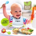 thumbnail image 5 of Nutrichef 2Piece Baby & Toddler Spoon Set, Wooden Spoon Set W/ Soft Curved Food Grade Silicone Head, 5 of 6