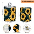 thumbnail image 3 of Yellow Sunflowers Green Leaves Translucent Plastic Cans Storage Canisters with Lid Set of 2, 3 of 7