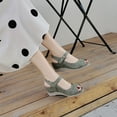 thumbnail image 4 of Roman Sandals Women's Soft Sole Comfortable Mother's Shoes Summer Leather Fish Mouth Thick Heel Hollow Out Non Slip Sandalis, 4 of 6