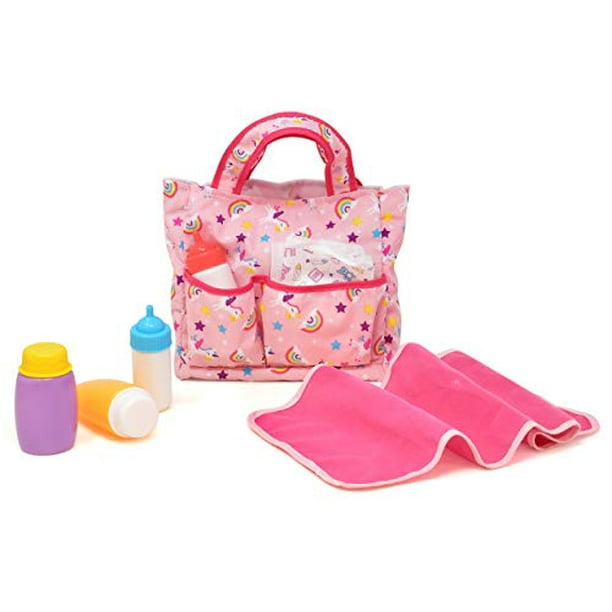 Baby Doll Diaper Bag with Accessories, Doll Care Kit Changing Set