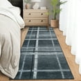 thumbnail image 2 of Hasoo Entryway 2'x 6' Runner Rug Polyester Black Gray Geometric Indoor Carpet Non-Slip Washable, 2 of 5
