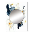 thumbnail image 2 of Designart "Strokes in Dark Blue and Gold XXII" Fractals Mirror Wall Decor - Modern Blue Abstract Mirror Wall Art For Entryway - 32" x 24" Inch, 2 of 5