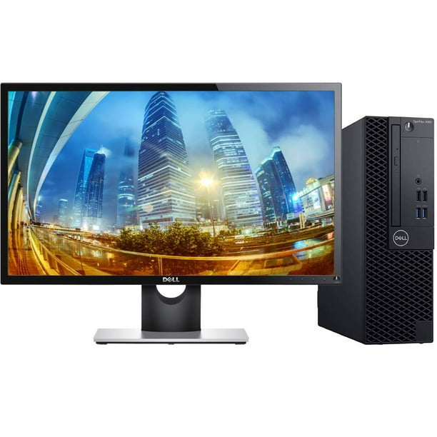 Dell Optiplex 3060 SFF Desktop Bundle with 24 Inch Display, Intel 3