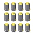 thumbnail image 1 of 12 Piezas de Tapa de Control de Volumen de Potenciómetro de Plástico Amarillo Diámetro de Eje de 6 mm. Perilla Rotativa de 12 mm de Diámetro x 17 mm, 1 of 3