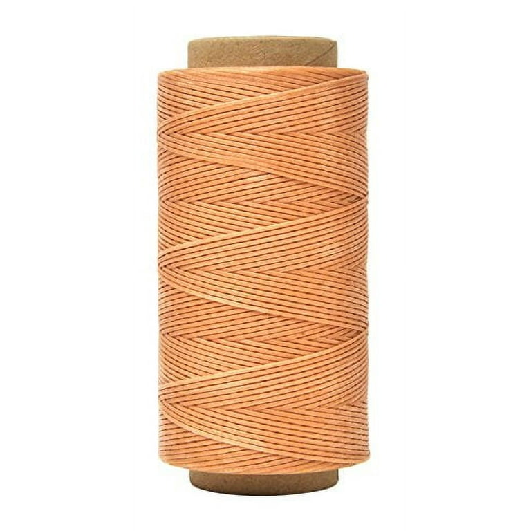 Flat Waxed Thread for Leather Sewing - Leather Thread Wax String Polyester  Cord for Leather Craft Stitching Bookbinding by Mandala Crafts 150D 0.8mm  273 Yards Blue 