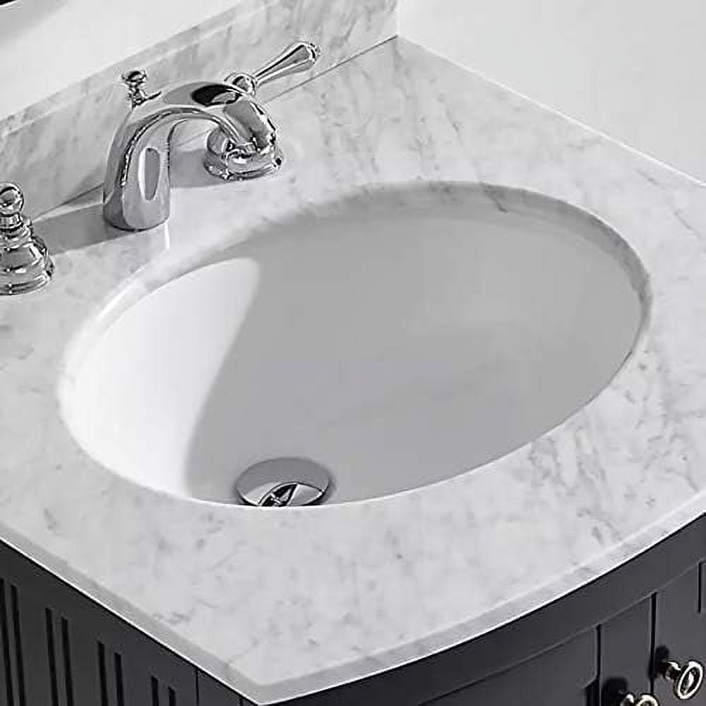 Miseno MNO1714OUBWH 20" Oval Undermount Bathroom Sink - White