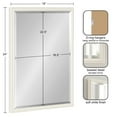 thumbnail image 2 of Kate and Laurel Makenna Traditional Rectangle Wall Mirror, 18 x 24, Soft White, Beaded Vintage Bathroom Mirror with Ornate Detailing and Beveled Edge Design, 2 of 7