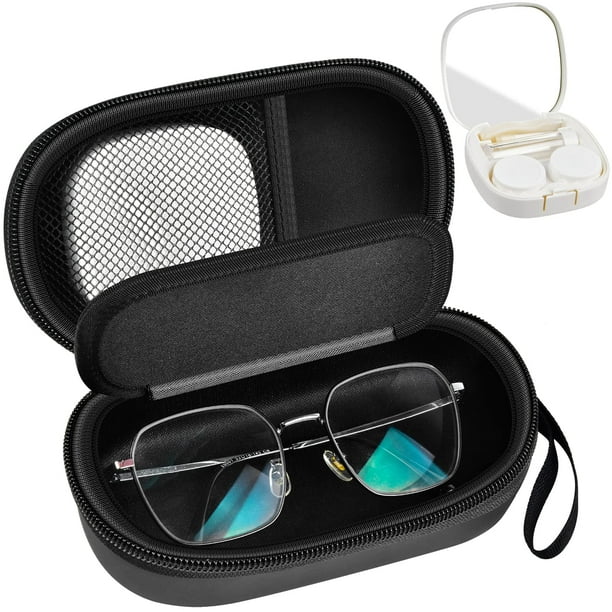 Organizador de almacenamiento 2 en 1: funda para lentes de contacto y funda para gafas