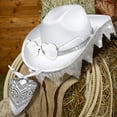 thumbnail image 3 of Sombrero de vaquero con borlas, sombrero para el pañuelo, gafas de sol, ligero, moda para adultos, sombrero con protección solar de ala grande, 3 of 8