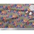 thumbnail image 2 of Soimoi polyester Crepe Fabric Text & Hen Bird Printed Fabric 1 Yard 42 Inch Wide, 2 of 3