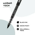 thumbnail image 2 of czcpp-uni-ball VISION Rollerball, Stylo à Bille Roulante à Bille Micro-0.5mm, 4 Cartes, Encre Noire (60016PP), 2 of 4