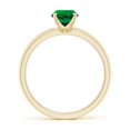 thumbnail image 2 of ANGARA Lab Grown Prong-Set Round Emerald Solitaire Engagement Ring for Women in 14K Yellow Gold (Size-6mm) | May Birthstone, Birthday, Anniversary, Jewelry Gift for Women | Lab-Grown Emerald Ring, 2 of 8