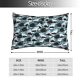 thumbnail image 2 of Yiaed Angry Shark Print Brushed Microfiber Envelope Pillowcases, Standard,Envelope Closure Pillow Cases(No pillow core)-20"x30", 2 of 6