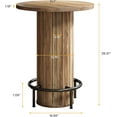 thumbnail image 4 of Tribesigns Round Bar Table, 39.4" H Wood Bistro Pub Table with Metal Ring, 4 of 10