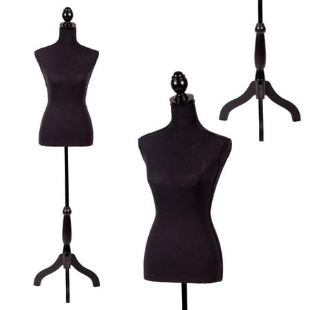 Mannequin Torso Manikin Dress Form Height Adjustable Female Dress Model Torso Display Mannequin Body 60-67 Inch Tripod