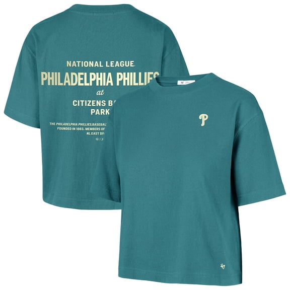 Women's '47  Teal Philadelphia Phillies Contemporary Basics Leon City T-Shirt