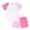 Hot Pink, variant on Luvoko Infant Pajamas Toddler Kids Baby Boys Girls 2 Piece Tracksuit Summer Outfits Color Block Short Sleeve T Shirt With Shorts Set Home Baby Teen Outfits Children Sweatpants And Hoodie Blankets Set