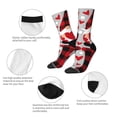 thumbnail image 3 of KLL Buffalo Plaid Love And Gnome Print Cool Socks Men's Women's Crew Socks Funny Crazy Novelty Stockings, 3 of 6