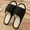 A-Black, variant on Open Toe Slippers For Women House Shoes Faux Furs Fuzzy Slide Sandals Non Slip Washable Shoes Pink