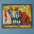 thumbnail image 3 of Pintura de diamante 5D DIY Kit de botas con taladro cuadrado completo decoración del hogar arte artesanal 50x40cm, 3 of 9
