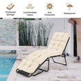 thumbnail image 5 of Costway 2PCS 73" Lounge Chaise Cushion Padded Recliner Cushion Indoor Outdoor Beige, 5 of 12