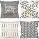 thumbnail image 1 of Juego de 4 Fundas de Cojines Decorativas para Sofá, Fundas de Almohada Decorativas para Sofá, Fundas de Cojines de Lino para Exteriores, Fundas de Cojines Decorativas para Dormitorio, sofá, Silla, Cama, jardín, 45x45 cm Rojo Verde, 1 of 5