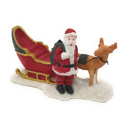 Nantucket Christmas Village Collection Accessory, Santa Getting