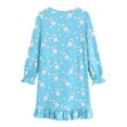 thumbnail image 6 of FEDPOP Girl Nightgowns Dresses Long Sleeve Sleep Dress Sleepwear Blue Clothes for Kids Size 7-8 Year, 6 of 7