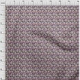 thumbnail image 3 of oneOone Polyester Spandex Dark Purple Fabric Florals Quilting Supplies Print Sewing Fabric By The Yard 56 Inch Wide-SQC, 3 of 4