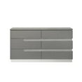 thumbnail image 7 of New Classic Furniture Paradox Glam Wood 6-Drawer Dresser in Gray, 7 of 7