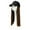 Black 3, variant on ZHENHONG Visor Hats for Women Baseball Cap Hair Straight Hair Hairstyle Adjustable Wig Hat Attached Long Hair Sun Visor