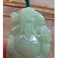 thumbnail image 2 of Certified Green Burma Natural A Jade jadeite Pendant Money God Yuan Bao Ruyi Necklace 587056 TN, 2 of 9