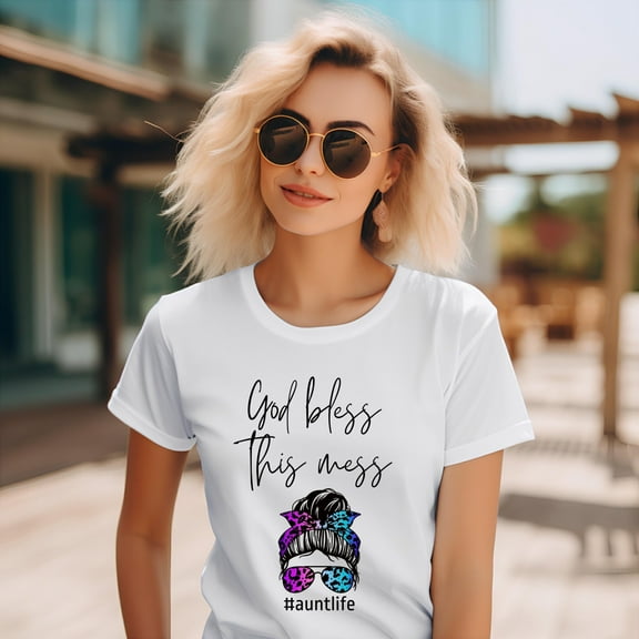 Fukika Aunt Shirt, Bless this mess shirt, aunt life, Southern Shirt, Southern Charm, Simply Southern, Southern phrases shirt, aunt gift