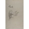 thumbnail image 3 of Isidore Pils 16x24 Black Modern Framed Museum Art Print Titled - Cleric with Raised Arms (19th Century), 3 of 5